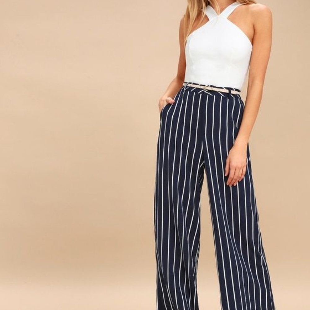 NWT. Standard/PPLA Striped Palazzo Pants